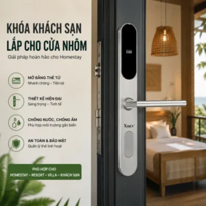 Khóa thẻ từ khách sạn cho cửa nhôm Model 602
